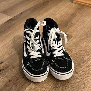 Vans Black and White High-Top Sneakers